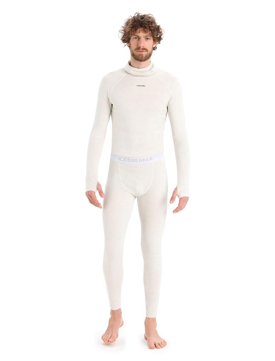 Legginsy Icebreaker 15.5 Merino Thermal Męskie Białe | PL 1824QMAZ